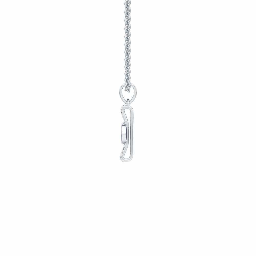 Warding Gaze Silver Pendant - White Gold - Image 4