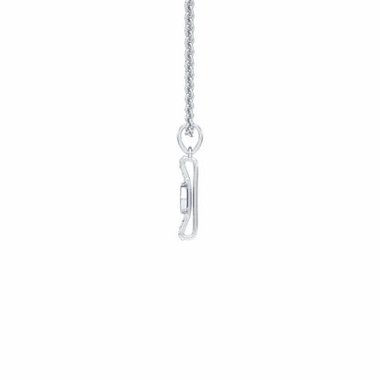 Warding Gaze Silver Pendant - White Gold - Image 4