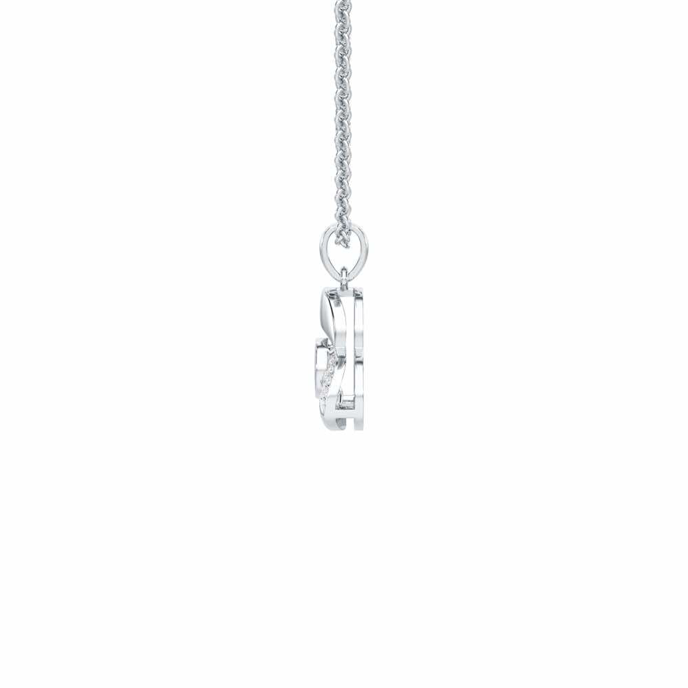 Eye of Fortitude Silver Pendant - White Gold - Image 4