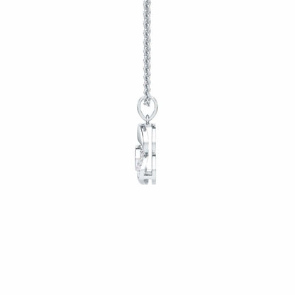 Eye of Fortitude Silver Pendant - White Gold - Image 4