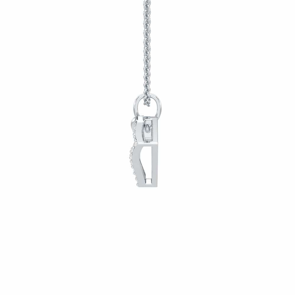 Sparkle Dew Silver Pendant - White Gold - Image 4