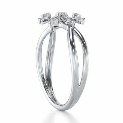 Bliss Silver Ring - White Gold - Image 4