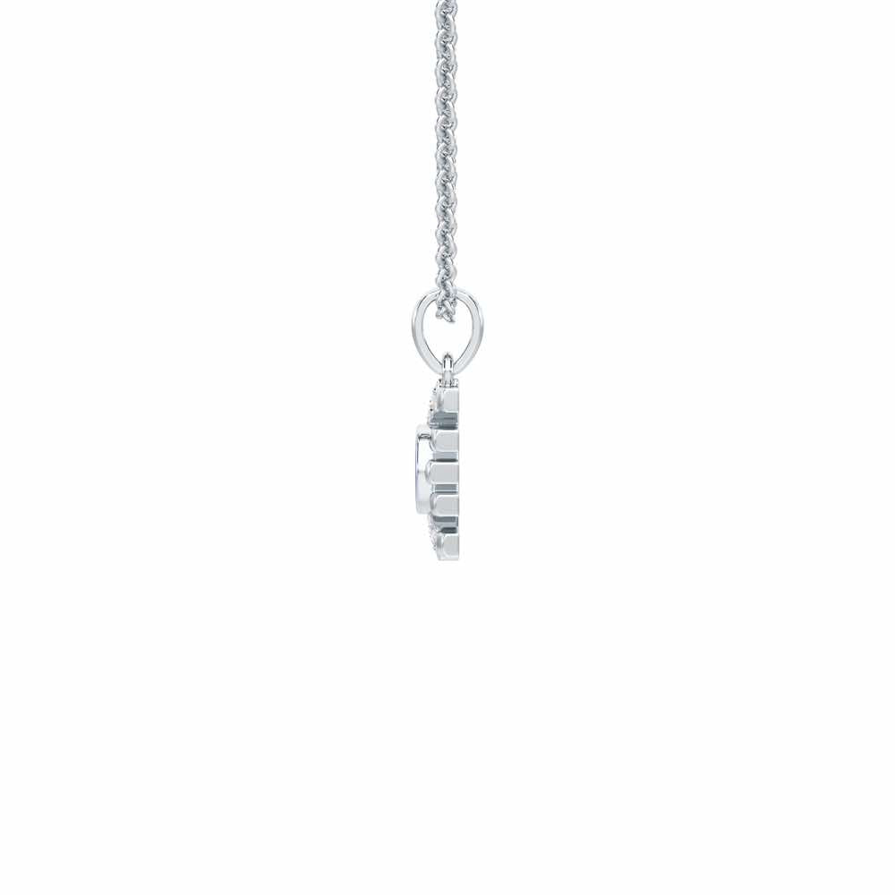 Fate Protector Silver Pendant - White Gold - Image 4