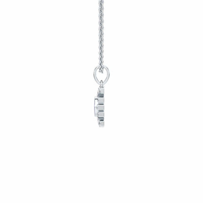 Fate Protector Silver Pendant - White Gold - Image 4
