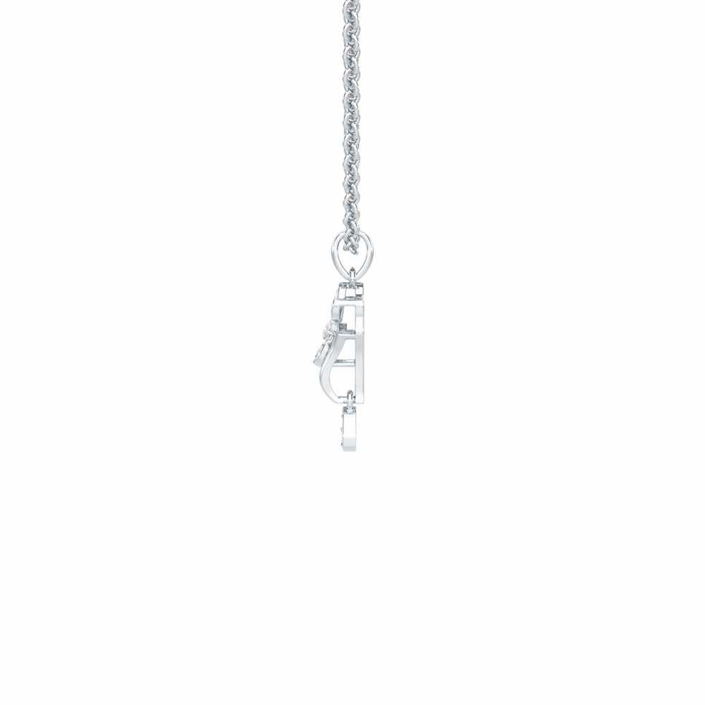 Dewdrop Radiance Silver Pendant - White Gold - Image 4