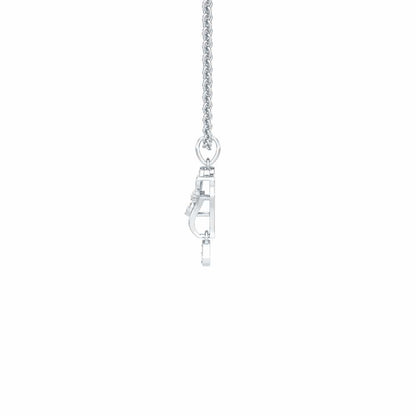 Dewdrop Radiance Silver Pendant - White Gold - Image 4