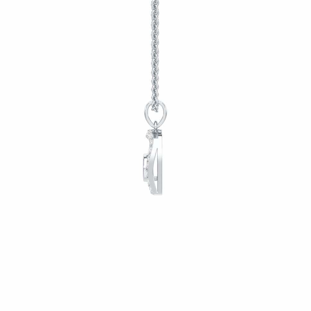 Vision of Peace Silver Pendant - White Gold - Image 4