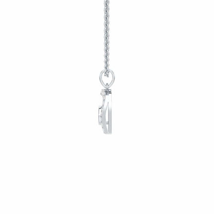 Vision of Peace Silver Pendant - White Gold - Image 4