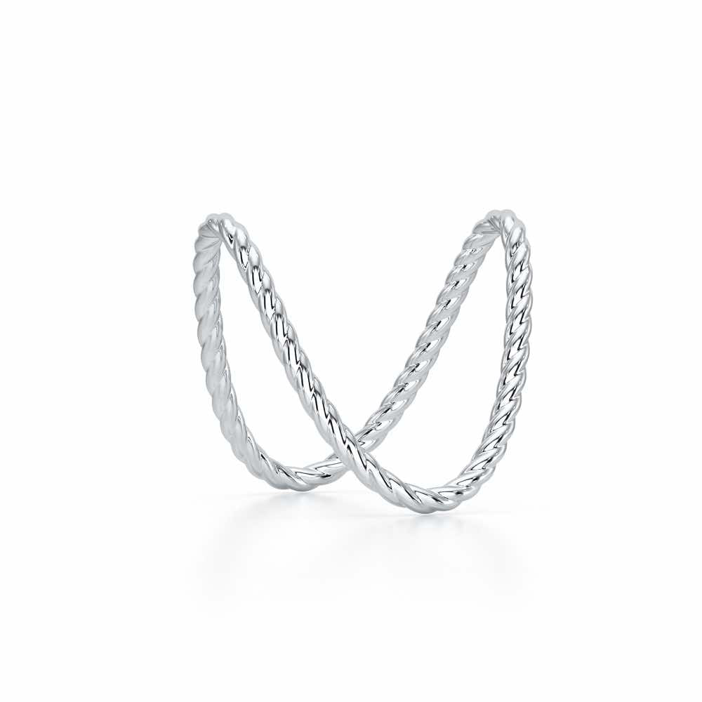 Esme Armlet Silver Ring - White Gold - Image 4