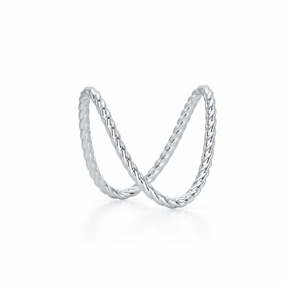 Esme Armlet Silver Ring - White Gold - Image 4