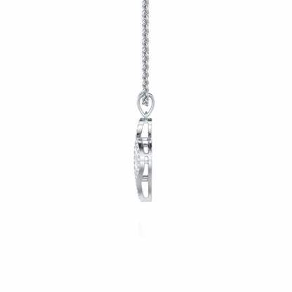 Soulful Rhythms Silver Pendant - White Gold - Image 4