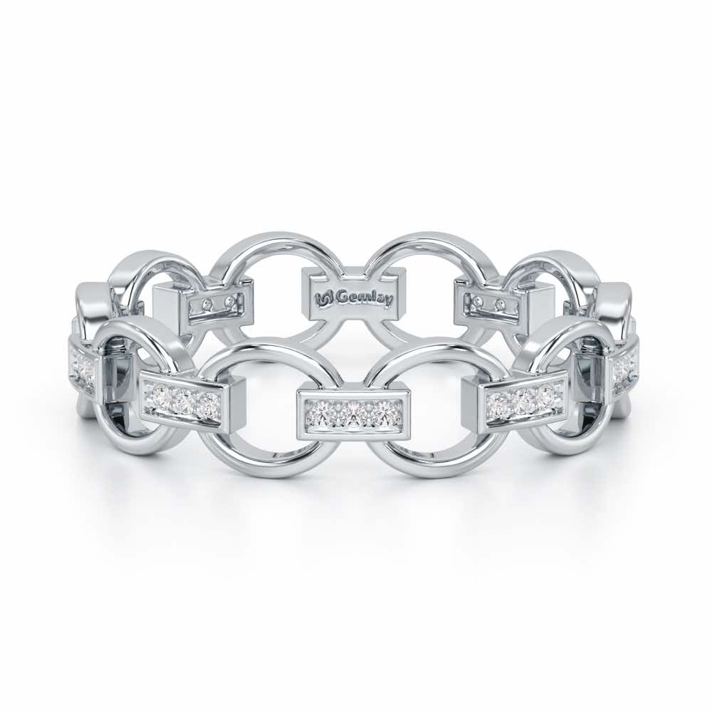 Bound Glow Silver Ring - White Gold - Image 5