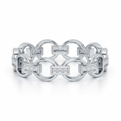 Bound Glow Silver Ring - White Gold - Image 5
