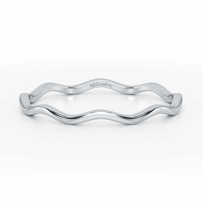 Helix Sheen Silver Ring - White Gold - Image 5