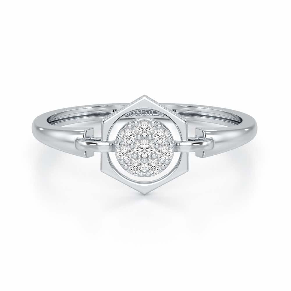 Shanya Shine Silver Ring - White Gold - Image 5