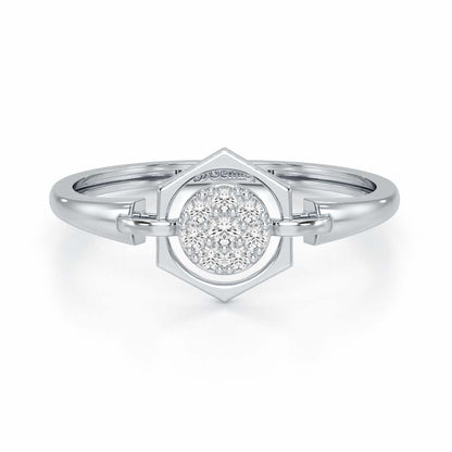 Shanya Shine Silver Ring - White Gold - Image 5