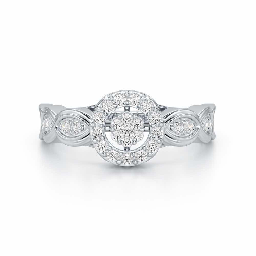 Ethereal Avni Silver Ring - White Gold - Image 5