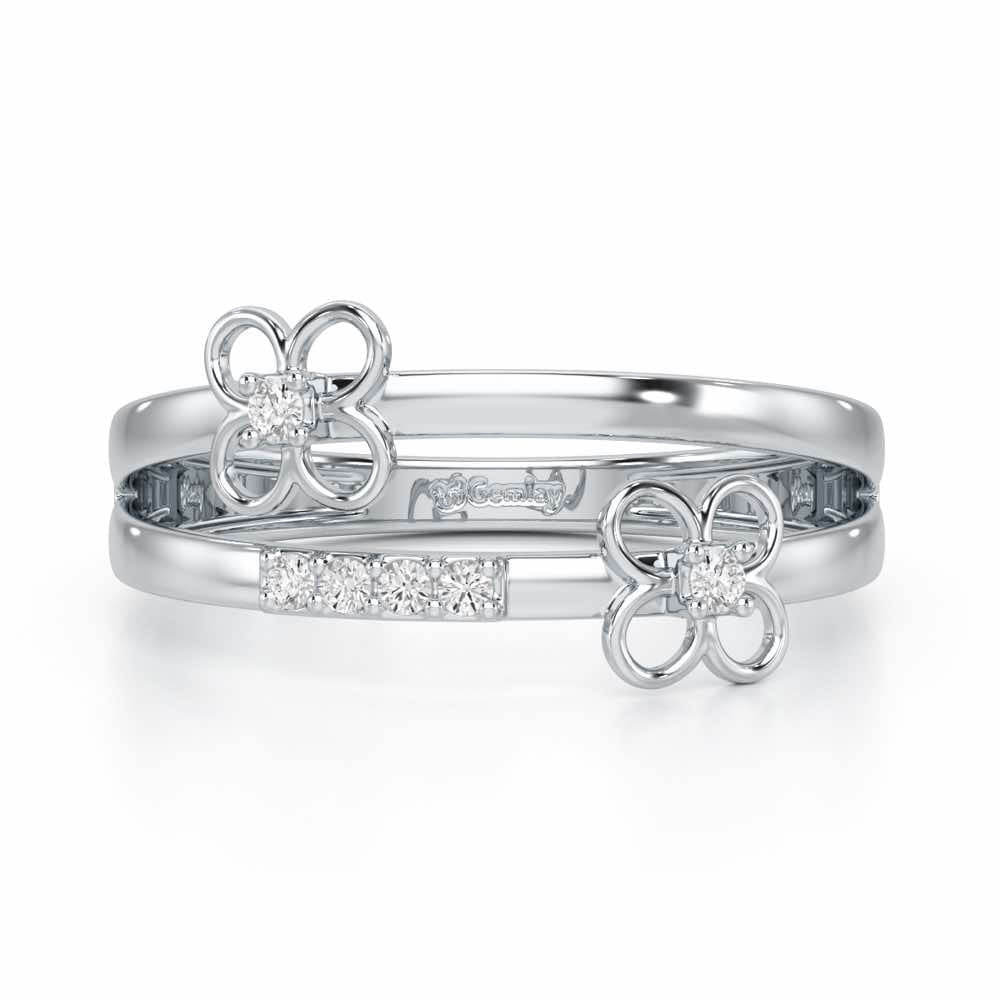 Spring Bliss Silver Ring - White Gold - Image 5