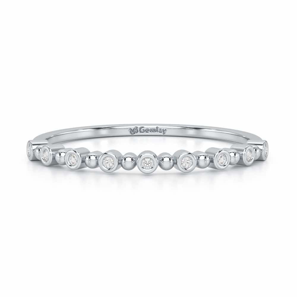 Cute Sheen Silver Ring - White Gold - Image 5