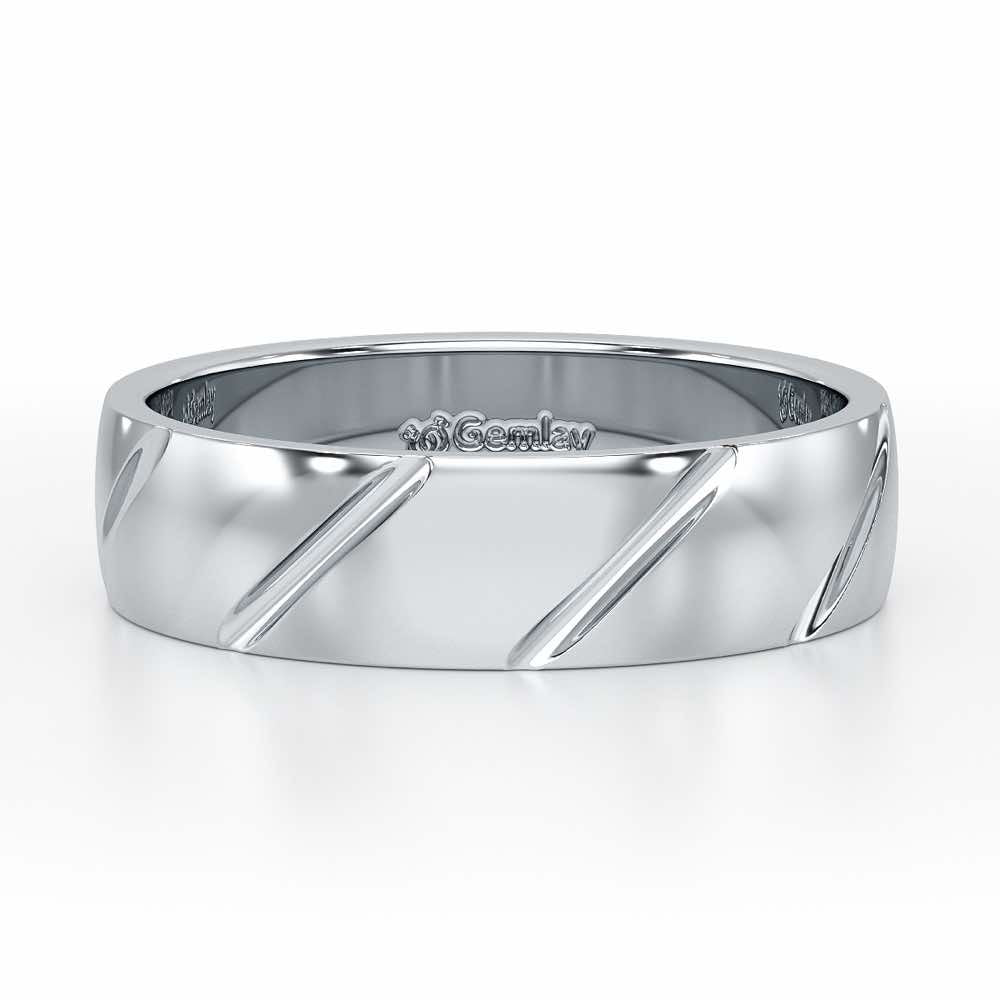 Onyx Silver Band For Men - White Gold - Image 5