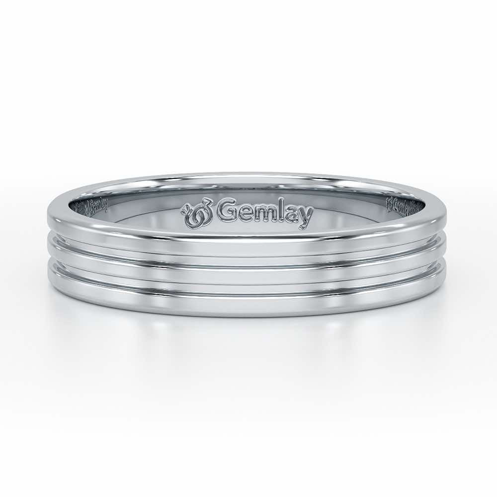 Elton Silver Band For Men - White Gold - Image 5