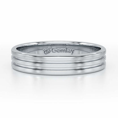 Elton Silver Band For Men - White Gold - Image 5