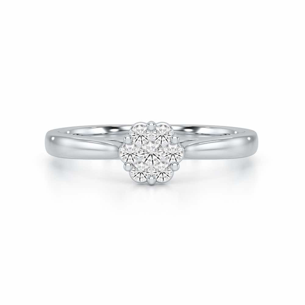 Elven Shimmer Silver Ring - White Gold - Image 5