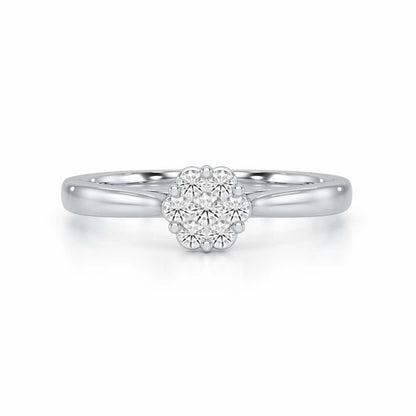 Elven Shimmer Silver Ring - White Gold - Image 5