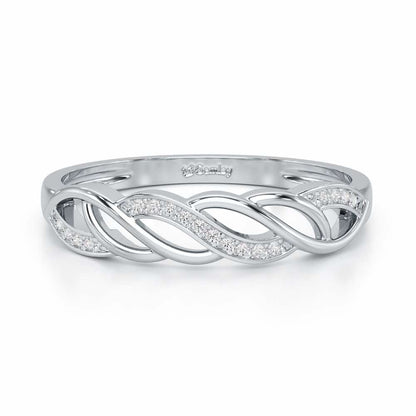 Wave World Silver Ring - White Gold - Image 5