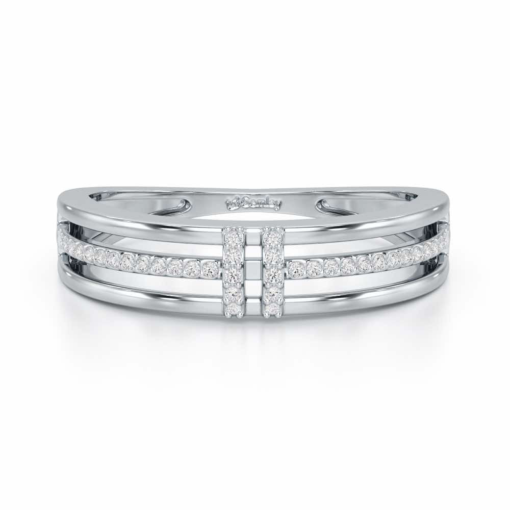 Evoke Shimmer Silver Ring - White Gold - Image 5
