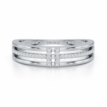 Evoke Shimmer Silver Ring - White Gold - Image 5