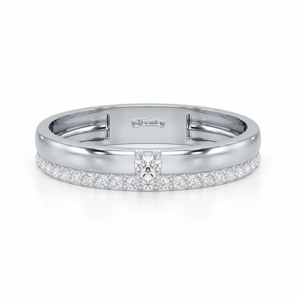 The Bliss Hint Silver Ring - White Gold - Image 5