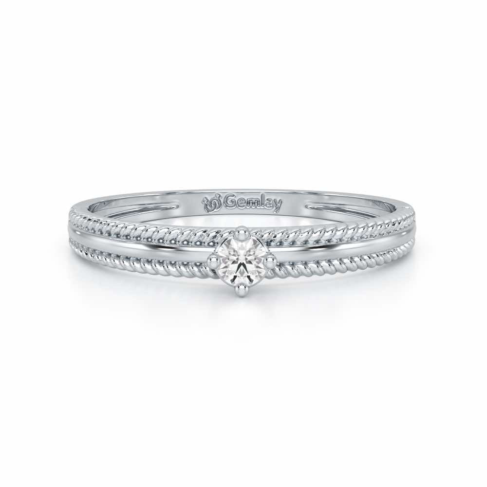 Grace Queen Silver Ring - White Gold - Image 5