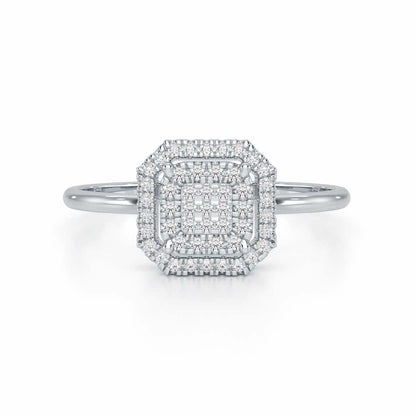 Syrina Glow Silver Ring - White Gold - Image 5