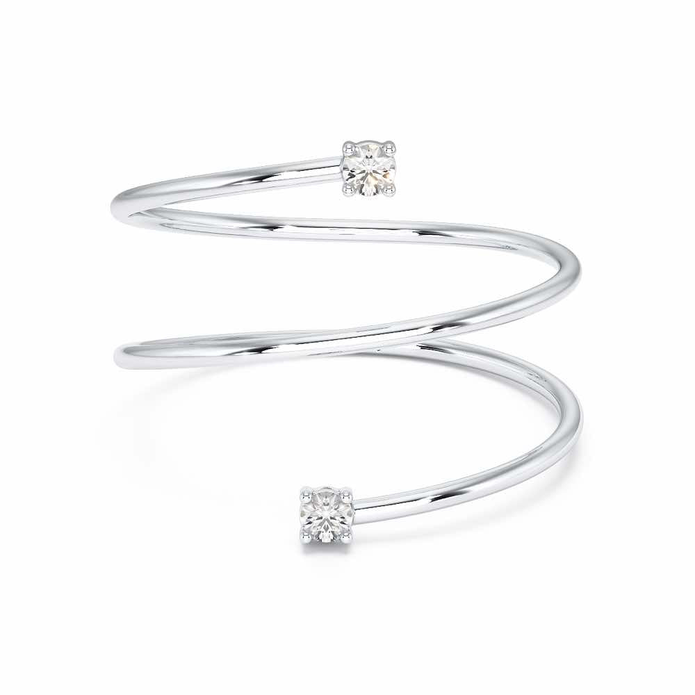 Twinkle Spring Silver Ring - White Gold - Image 5