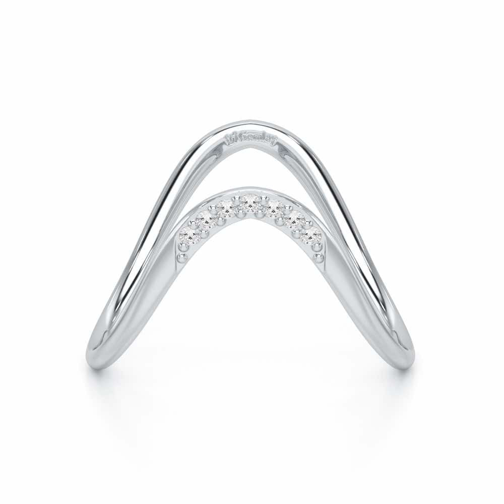 Magic Wave Silver Ring - White Gold - Image 5