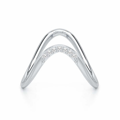 Magic Wave Silver Ring - White Gold - Image 5