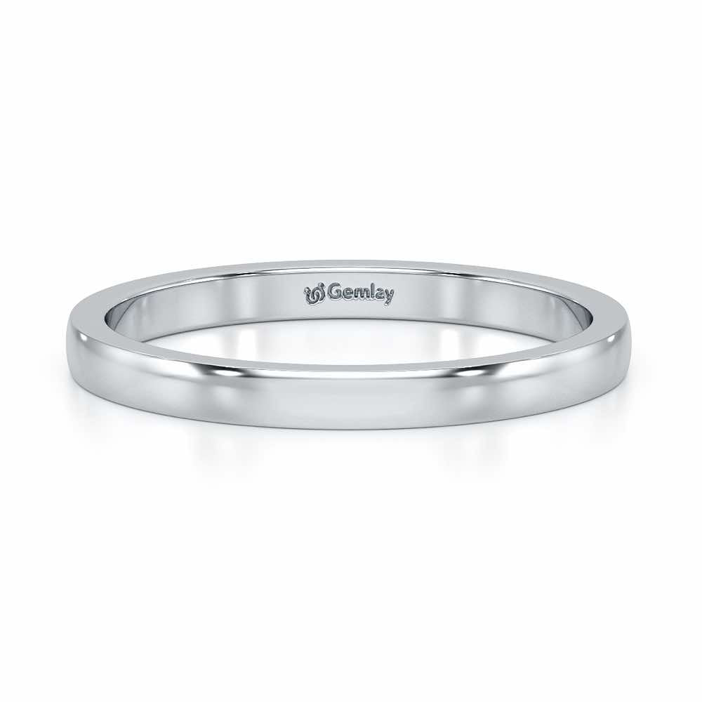 Serene Spark Stackable Silver Ring - White Gold - Image 5