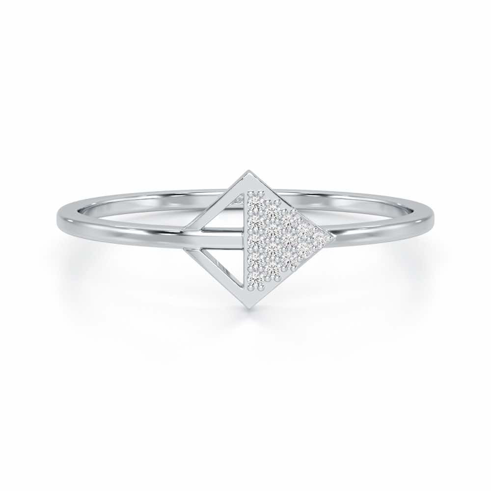 Glowing Gem Silver Ring - White Gold - Image 5
