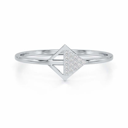Glowing Gem Silver Ring - White Gold - Image 5