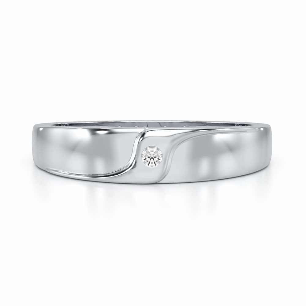 Noctura Silver Ring For Men - White Gold - Image 5
