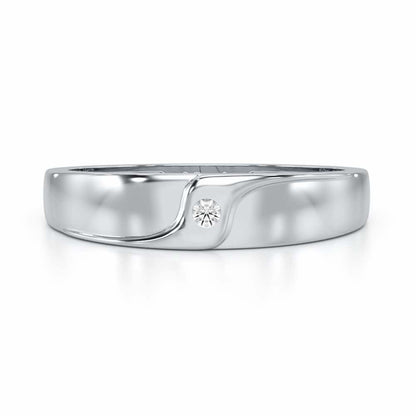 Noctura Silver Ring For Men - White Gold - Image 5
