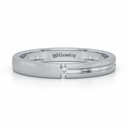 Aveline Simplicity Silver Ring - White Gold - Image 5