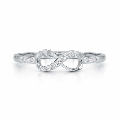 Eternity Silver Ring - White Gold - Image 5
