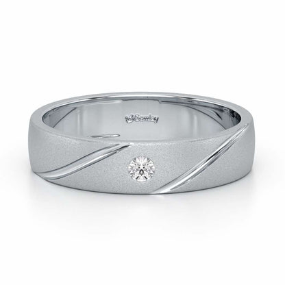 Fiora Glow Silver ring For Men - White Gold - Image 5