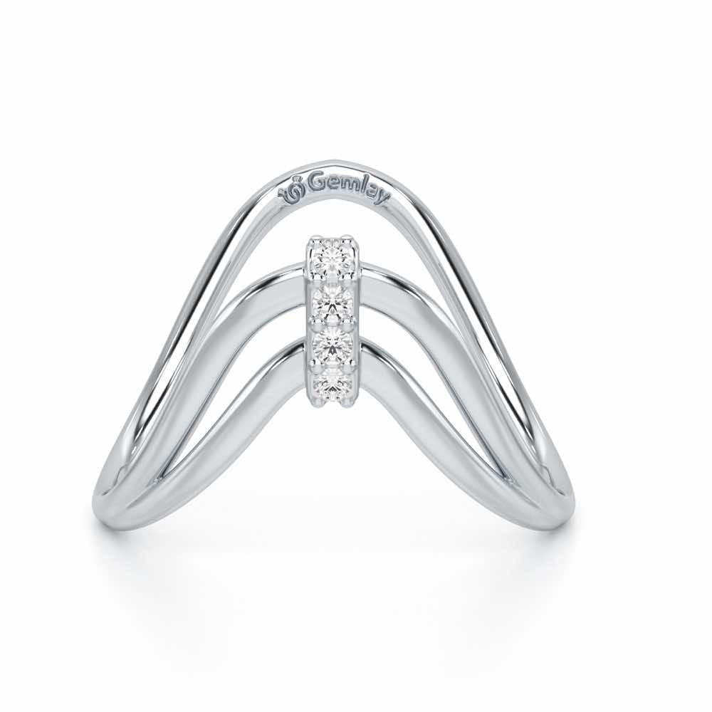 Holding Vanki Silver Ring - White Gold - Image 5