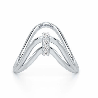 Holding Vanki Silver Ring - White Gold - Image 5