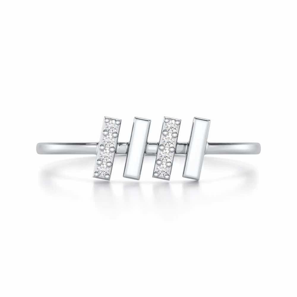 Precious Passion Silver Ring - White Gold - Image 5