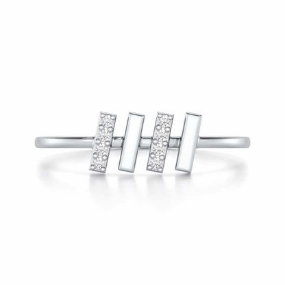 Precious Passion Silver Ring - White Gold - Image 5