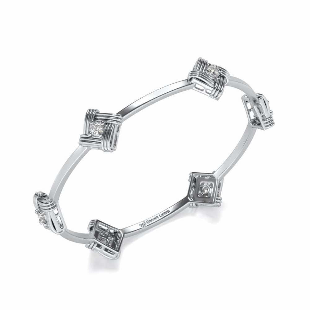 Wallah Silver Bangles - White Gold - Image 1